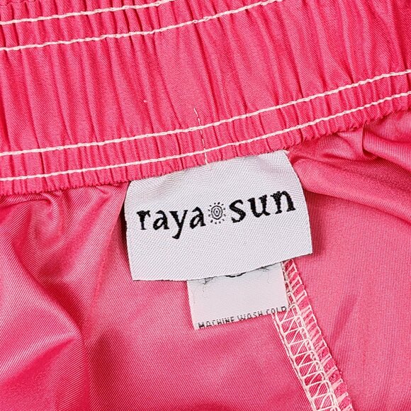 Raya Sun Swim Trunks Board Cargo Shorts Men's 1X Pink Stretch Waist Beach Surf - Picture 5 of 9